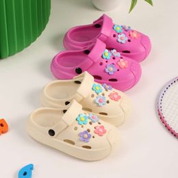 New Children Garden Simple Cute Flower Beach Sandals Babies Summer Soft Kids Outdoor Slippers Flip Shoes
