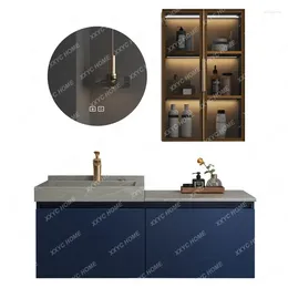 Bathroom Sink Faucets Stone Plate Whole Washbin Oak Cabinet Smart Round Mirror Wash Basin Wall-Mounted