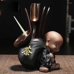 Teaware Sets Tea Set Ceremony Little Monk Accessories Utensils Clip Needle Ceramic Cans Scoop Strainers Six Gentleman