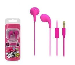 DHL iLU Bubble Gum Talk earphone Colorful wired hands with packing 35 Earbuds Sports Stereo headset with mic For Androi4699568