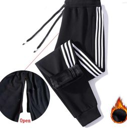 Mens Pants Winter Plush Outdoor Convenient Sex Invisible Open Crotch Thermal Sports Cotton Loose Casual For Lovers8u