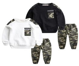 Plus Size Camouflage Print Clothes Sets For Kids Boys Long Sleeve Tops Pants Sports Tracksuits Teenager 2Pcs Clothing279V9648955