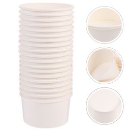 100 Pcs Ice Cream Cups Paper Bowls Snack Mousse Cake Disposable Dessert Jelly Yogurt Container