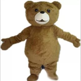 2022 High quality adult brown plush teddy bear mascot costume for adult to wear 193V