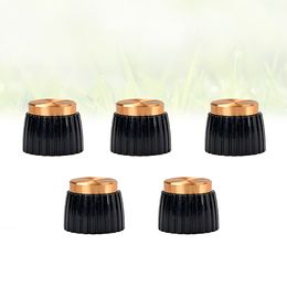Guitar Knobs Replacement ABS Black Bottom Gold Cap Guitar AMP Amplifier Knobs Push On Knobs for Guitar Marshall Accessories