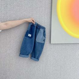 Boys Jean Long Trousers Cotton 2024 Elegant Spring Autumn Baby's Kids Pants Teenagers Outwear Children's Clothing F4531