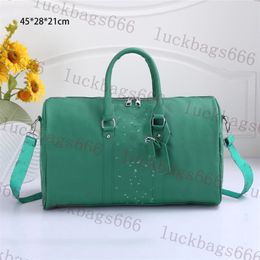 Designer Duffel Bags For Men Women Travel Tote Bag Luxury Luggage Handbags Purse Fashion Old Flower Leather Large Capacity Luggages Crossbody Shoulder Bags 45cm