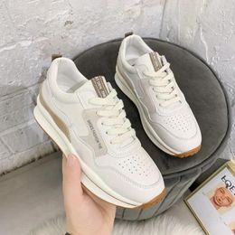 Casual Shoes Women's Sneakers Summer Thick Platform Designer Mesh Ladies Fashion Harajuku Breathable PU Leather Flat