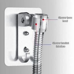 1~10PCS Adjustable Hand Shower Holder Aluminium Punch Free Wall Mounted Shower Head Bathroom Seat Bracket