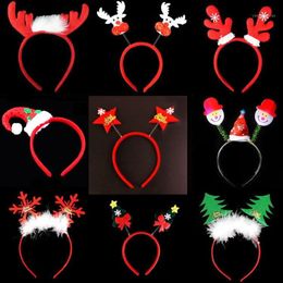 Christmas Decorations Headbands Reindeer Antlers Hairband Xmas Kids Baby Hairhoop Party Decor Headwear Hair Accessories Gift Navidad Ch 236A
