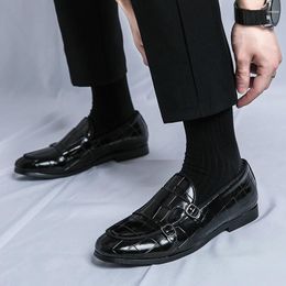 Casual Shoes Men Leather Platform Oxfords Slip On Flats Soft Breathable Walking Office Sneakers Loafers Formal Dress Big Size 48