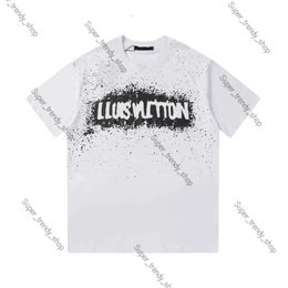 Louiseviution Shirt Top Quality 24Ss Designer T Shirt Mens T Shirt Womens Sweatshirt Clothing Loose Versatile Polo Shirt Trendy T-Shirt M-3Xl Louiseviution Shirt acf