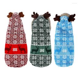 Dog Apparel Pet Christmas Elk Costume Puppy Hoodie Clothes Soft Winter Warm Hooded Sweater Jumpsuit Outfit For Small Dogs Cats