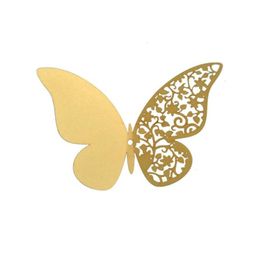 Wall Stickers 3D Stereoscopic Pearlite Paper Butterfly Decorative Sticker 12Pcs/Set Decoration Drop Delivery Home Garden Decor Otqhe