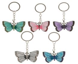 Crystal Animal Butterfly Keychains Silver Fashion Vine Rhinestone Key Chain Rings Jewelry Gift Car Charms Holder Keyrings4148622