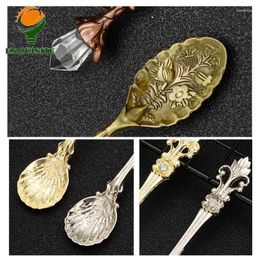 Spoons Mini Coffee Spoon Crystal Head Stirring Flatware Dessert Creative Mug Ice Cream Wholesale Tea Vintage