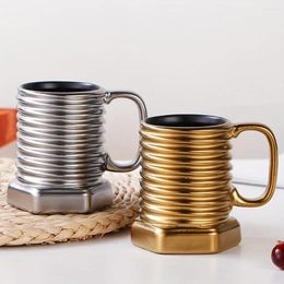 Mugs 1pc 380ml Funny Screw Design Coffee Mug Ceramic Cups Novelty Water Summer Winter Drinkware Birthday Holiday Gifts