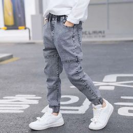 IENENS Kids Boys Jeans Baby Clothes Classic Pants Children Denim Clothing Infant Boy Casual Bowboy Bottoms Trousers 4-11 Years 240531