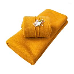 Blankets 2 Pcs Set Born Pography Props Elastic Baby Wraps Blanket Hat Po Shooting Accessories