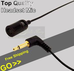 35mm Male Plug Connector Wired Condenser Headset Microphone Head Worn Single Ear Hook Mic For FM Wireless Device PC Karaoke2361731