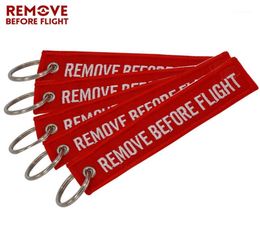 Remove Before Flight Chaveiro Key Chain for Cars Red Key Fobs OEM Keychain Jewelry Aviation Embroidery Chains 5 PCS/LOT12147611