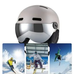 Winter Breathable Ski Helmet for Adult Kids Solid Color Snowboard Helmet Outdoor Sport Protective Helmet Skiing Accessories