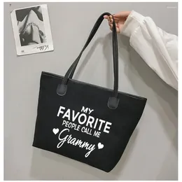 Shopping Bags My Favourite People Call Me Grammy Gifts For Grandmother Canvas Shoulder