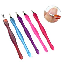 Stainless Steel Cuticle Pusher Nail Art Fork Manicure Tool For Trim Dead Skin Fork Nipper Pusher Trimmer Cuticle Remover3135001