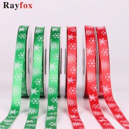 10 Metres Pack 3 8 10mm Christmas Ribbon Decoration Red Green Ornaments Christmas Gift Decoration Xmas Party Decor Kids Gift 2460