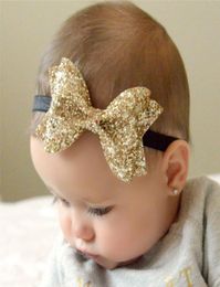 new childrens headband shinning gold bow tie headband kids girl baby hair band high quality hair accessories halloween christmas g5850011