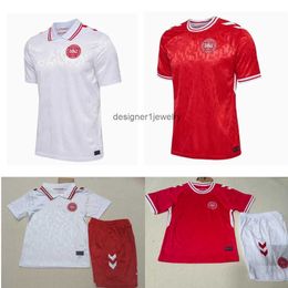 Soccer Jerseys 2024 25 kids kit Denmark soccer jerseys ERIKSEN HOME RED AWAY WHITE 24 25 HOJBJERG CHRISTENSEN SKOV OLSEN BRAITHWAITE DOLBERG football Shirts jersey