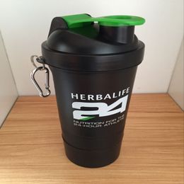New 3 layers Water Bottle Fashion Portable Space Cup Herbalife Nutrition Custom Protein Powder Shaker Bottle 257y