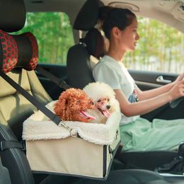 Dog Car Seat Covers Pets dogs carriers car seats soft dog booster safety puppies station Waggon accessories small foldable transport Perro H240531