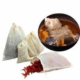 hight quality Portable 100pc 8x10cm Cotton Muslin Reusable Drawstring Bags Packing Bath Soap Herbs Filter Tea Bags 288v