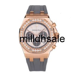 audemar watch pigeut piquet Luxury Designer Watches Apsf Royalss Oaks Wristwatch New Full Rose Gold Original Diamond Automatic Mechanical Watch Women