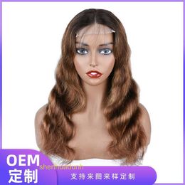 Loose Deep Wave Lace Human Hair Wigs Wig real human hair lace headband 4 4 lace closure wigP4 27 can be worn