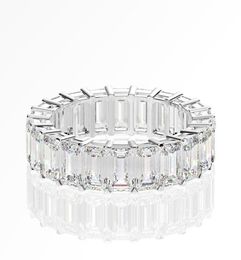 Jewellery 1 Row Cubic Zirconia Baguette Emerald Cut Diamond Engagement Wedding Ring3656675