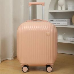 Suitcases 18Inch Girls CarryOn Suitcase with Wheels Cute Travel Luggage for Kids, Small Rolling Cabin Trolley for Women
