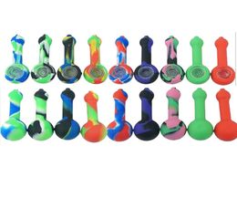 Sample Silicone Pipe Smoking Pipes With Oil Herb Hidden Bowl Tobacco Pyrex Colourful Bong Spoon Pipe MOQ 1 Pieces5365011