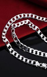 1630inches silver plated pretty cute fashion 4MM chain men style necklace can fit pendant jewelry1195992