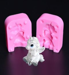 3D unicorn Pegasus fondant cake Mould decorating tool Handmade soap Mould candle Mould DIY clay resin craft mould gift for daughter3889315