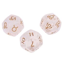 Dice Games 12-Sided Astrological Constellation Game Dices for Constellation Divination Tarot Cards Entertainment Accessories S2453109