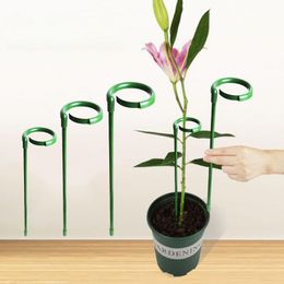 10Pcs Single Stem Plant Support Stakes Garden Flower Supports Rings Cages Durable Anti-Rust Fade-Resistant Fibreglass For Peony