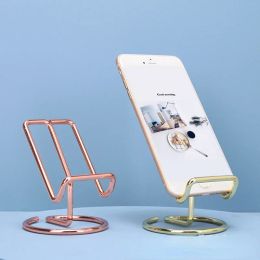Luxurious Metal Mobile Phone Holder Gold Rose Gold Black Stand for Universal Desk Decoration Mobile Phone Accessories