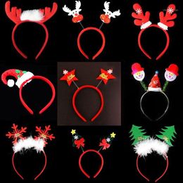 Christmas Decorations Headbands Reindeer Antlers Hairband Xmas Kids Baby Hairhoop Party Decor Headwear Hair Accessories Gift Navidad Ch 197h