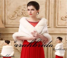 New Faux Fur Bridal Shrug Wrap Cape Stole Shawl Bolero Jacket Coat Perfect For Winter Wedding Bride Bridesmaid Real Image 20193544453