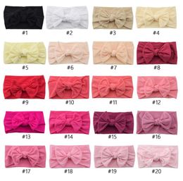 Kids Baby Headbands Nylon Bow Soft Wide Hair Accessories Hoop Multi Colour Options Fashion Elastic Band High Quality 2hf F29844285