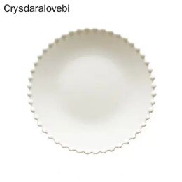 Hot sale simple style white Colour pearl shape plate bowl heart shape dessert plate soup bowls tableware 1pc/lot