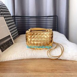 Totes BottegvVenet Women's Sardine Bags Sardine Bag Gold Bag Advanced Sardine Woven Bag 2024 New Handbag Gold Small Bag with logo LUPI