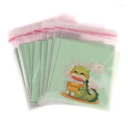Gift Wrap 100Pcs Cute Cartoon Plastic Bag For Wedding Birthday Party Favours Cookie Candy Packaging Bags Self Adhesive
